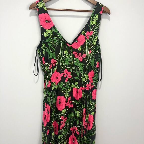Anthropologie Maeve Floral Ruched Midi Dress Multicolor Size US 6 - Picture 10 of 12